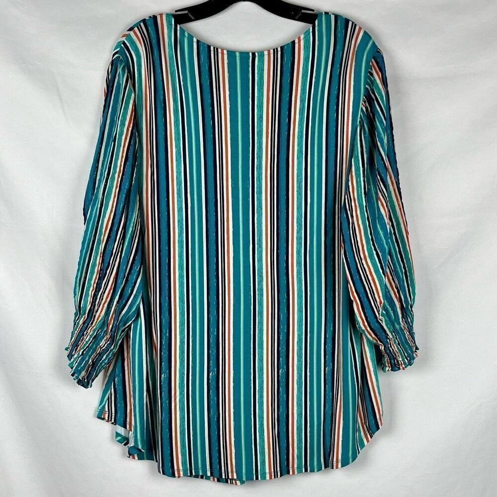 Ruby Rd. Striped Blouse 1X - Picture 3 of 12